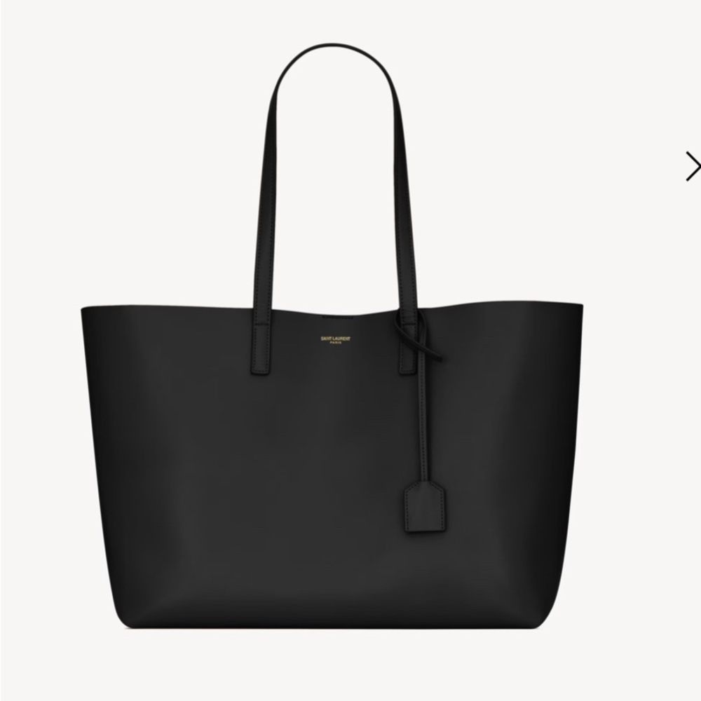 Saint Laurent Classic Black Leather Tote